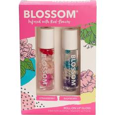 Cosmetics Blossom Roll-On Lip Gloss Strawberry/Raspberry 2pc Set