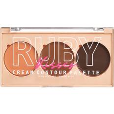 Ruby Kisses Ruby Kisses Contour Palette 3-in-1 Contour, Conceal, Highlight All-In-One Mini Palette, Long-Lasting, Easy to Blend Cream Contour Palette for Oily and Dry Skin Dark