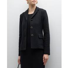 Acrylic Outerwear St John Compact Boucle Jacket Black