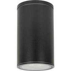 IP54 Deckenleuchten Licht-Erlebnisse Ontario Black Deckenfluter 11cm