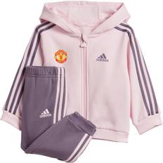 Adidas Kid's 3-Stripes Full Zip Hood Tracksuit - Pink (2-IJ8851)