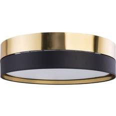 Licht-Erlebnisse Round L Black&Gold Deckenfluter 60cm