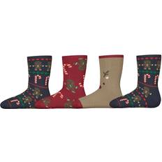 Name It Rød Undertøj Name It Jester Red Richristmas Strømper 4-pak-25/27