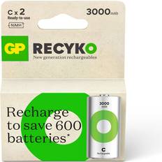 NiMH Batterier & Laddbart GP Batteries Uppladdningsbart Batteri ReCyko C 2-pack
