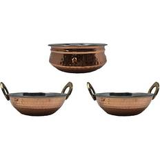 Copper Serving Dishes The Vintage Gourmet Balti & Handi Serving Dish 3pcs