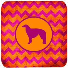 Pink Coasters CoolCookware Borzoi Chevron Pink Set Coaster 4pcs