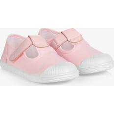 Canvas Sandals Children's Shoes Jacadi Paris Girls Pink Canvas T-Bar Shoes Pink