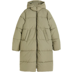 H&M Long Puffer Jacket - Light Khaki Green