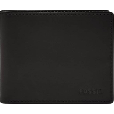 Fossil Derrick Leather RFID Bifold with Flip ID Wallet - Black