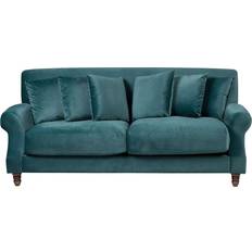 Divan Sofas Beliani Eike Teal Sofa 186cm 3 Seater