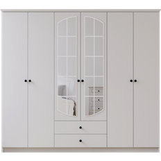 EVUHOME Ecu Xl White Wardrobe 210x180cm