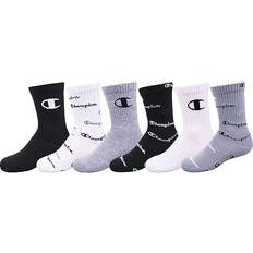 Champion Boys Socks Champion Big Boy's Crew Socks 6-pair - Multi Script/Asst