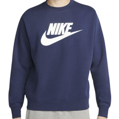 Long - Men Tops Nike Club Fleece Futura Logo Sweatshirt - Midnight Navy