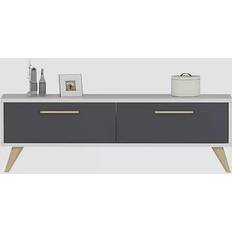 Kunststoff Fernsehschränke Hanah Home Melisa White Anthracite grey Fernsehschrank 120x45cm