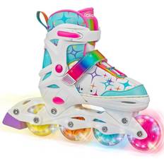 Inlines & Roller Skates Roller Derby Girls' Stryde Lighted Adjustable Inline Skates White, Youth Skates at Academy Sports