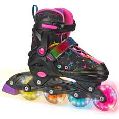 Inlines & Roller Skates Roller Derby Girls' Stryde Lighted Adjustable Inline Skates Black, Youth Skates at Academy Sports