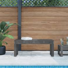 vidaXL Grey 110x38x45 cm Solid Wood Pine Garden Bench