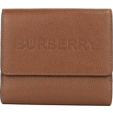 Burberry Luna Tan Grained Small Coin Pouch Snap Wallet