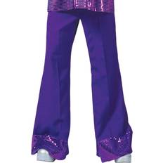 Funny Fashion Herren Disco Glitter Violett Schlaghose
