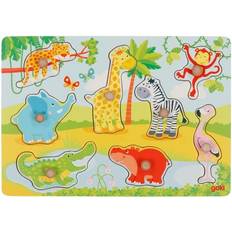 Knob Puzzles Goki Puzzle Safari Babydyr