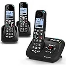 Amplicomms BigTel 1583 DECT Telefon Med Stort Tangentbord Svart