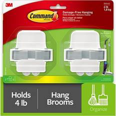 3M Broom and Mop Grippers, 2-Grippers, 4-Strips, Organize