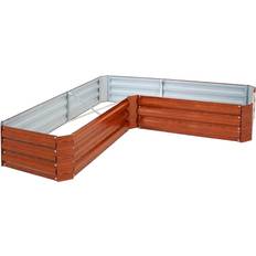 Pots, Plants & Cultivation Sunnydaze Decor L-Shaped Raised Garden Bed