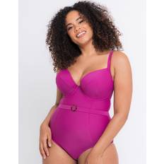 A Swimsuits Curvy Kate Retro Sun Padded Plunge Swimsuit Orchid