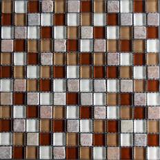 Wand Mosaik KNG Mosaikfliese Rustica Maxi 30 rot-braun Steinmaß: ca. 0776108016 30x30cm