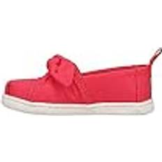 24½ Espadriller Barnskor Toms Classic Canvas Ruffle Tiny Raspberry Rosa