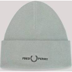 Fred Perry Herr Mössor Fred Perry Graphic Beanie Cuff - Silver Blue