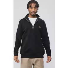 Zebra Kläder Paul Smith PS – Svart sweatshirt med zebralogga och kort dragkedja-Svart/a