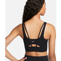 Fitness & Gym Beha's Nike Zenvy Lange Sport-Bh Met Vulling - Zwart