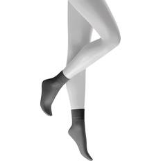 Damen - Transparent Socken Kunert Damen SATIN LOOK 39/42 Söckchen luxuriös glänzend Black Schwarz