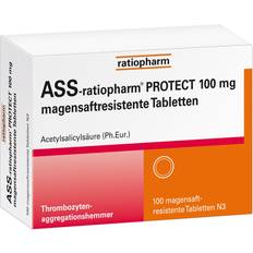 Magen & Darm Rezeptfreie Arzneimittel ASS-ratiopharm PROTECT 100mg magensaftresistent Tabletten magensaftresistent