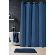 Douceur D Interieur Indigo Microfibre Shower Curtain 180 x 200 cm