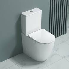 Toilets Durovin Bathroom Comfort Height Close Coupled Toilet With Soft Close Seat Aachen 178