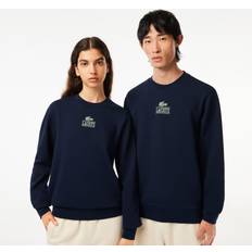 Lacoste Unisex Jumpers Lacoste Signature Print Jogger Sweatshirt Navy Blue