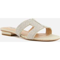 Silver Slippers & Sandals Dune London 'Loupe' Sliders Silver