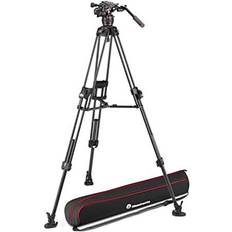 Camera Tripods Manfrotto Nitrotech 608 Series Fluid Video Head with 645 FAST Twin Leg CF Tripod