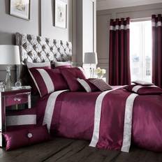Textiles Smart Living Aubergine Luxury Onyx Duvet Cover Black