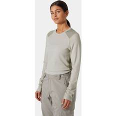 Helly Hansen Women Base Layer Tops Helly Hansen Lifa Merino Midweight Crew Grey Women's Clothing Gray