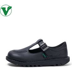 Caoutchouc Mocassins Kickers Junior Girls T-Bar Vegan Black