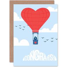 Blue Cards & Invitations Wee Blue Coo Congrats Hot Air Balloon Greeting Card