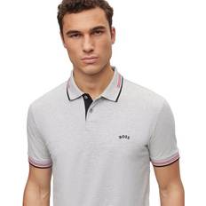 HUGO BOSS Poloshirts HUGO BOSS Men's Paul Curved Polo, Open Grey62