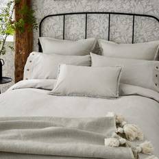 Linen Duvet Covers William Morris Pure Linen Cotton Plain Dye Duvet Cover Silver