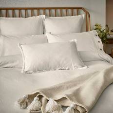 Lino Fundas nórdicas William Morris Pure Linen Cotton Plain Dye Duvet Cover White