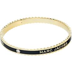 Marc Jacobs Metal Bracelets Marc Jacobs The Medallion Gold-Plated, Resin and Crystal Bracelet Black