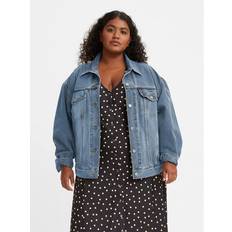 Denim/Jeanstyg - Unisex Jackor Levi's Plus 90s Sherpa Trucker Jacka Kvinnor