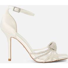 Dune London Sandaletter Dune London Morella Embellished Satin Heeled Sandals White